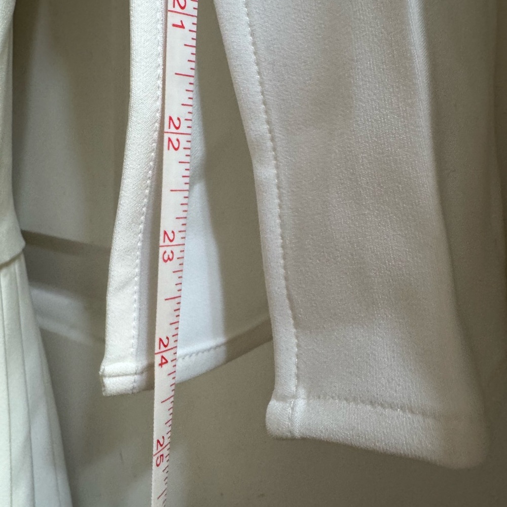 Commense Red Pleated Hem Mock Neck Mini Dress XS NWT Long Sleeve White - Picture 11 of 12